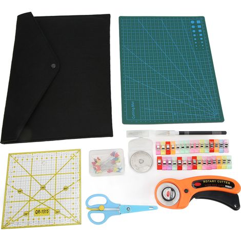 Stoffschneider-Set, Nähwerkzeug-Set mit Schneidematte und Ersatzklingen zum Nähen (1/5)
