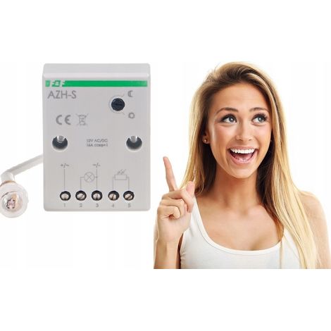 Interrupteur crépusculaire AZH-S-12V - 12 V - IP65 - Commande automatique de l'éclairage - Facile à utiliser (1/5)