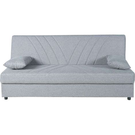 Domo Mea Divano Letto Fiji 3 Posti Grigio Chiaro 180x78 cm - Design Moderno