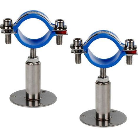 2 pièces Colliers de Serrage Inox Réglables Acier Clips de Fixation pour Tuyaux Eau et Gaz Pack de Robustes et Résistants Corrosion Adaptés pour Tubes de Ajustables (1/5)