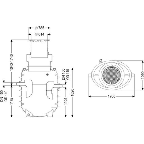 KESSEL 95030-170B-DL séparateur de graisses EasyClean encastré