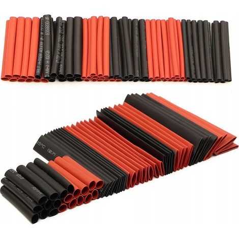 Set di Tubetti Termorestringenti Rosfix 127 Pezzi – Poliolefina, 2 Colori, 7 Dimensioni Isolamento e Protezione Cavi Elettrici