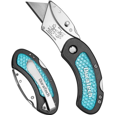 Klappmesser mit Schnellwechsel-Klinge und Gürtelclip für Handwerk & Haushalt