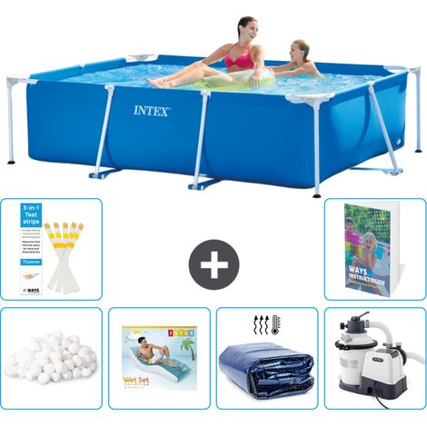 Rechteckiger Frame Pool - 220x150x60 cm - 7-teilig S5