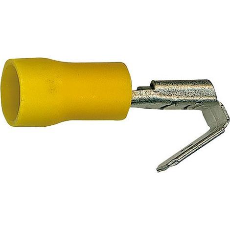 Cosse Faston avec derivation isolee, 5,5 mm², 6,3 x 0,8 mm couleur jaune, emballage  :  100 pcs (1/2)