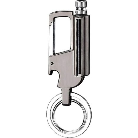 Allumettes Permanentes en Métal,étanches, Silex Allume feu Ouvre-Bouteille Porte-clés de Voiture Briquet Remplissable au Kérosène de Plein air Matériel de Sauvetage d'urgence