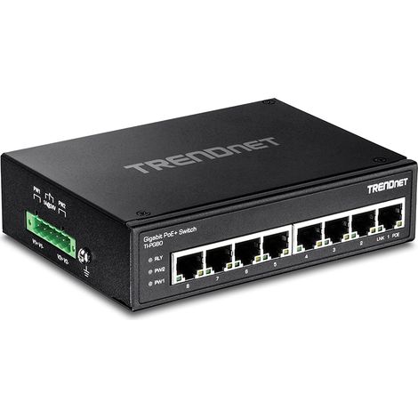 TI-PG80 switch No administrado L2 Gigabit Ethernet (10/100/1000) Energía sobre Ethernet (PoE) Negro