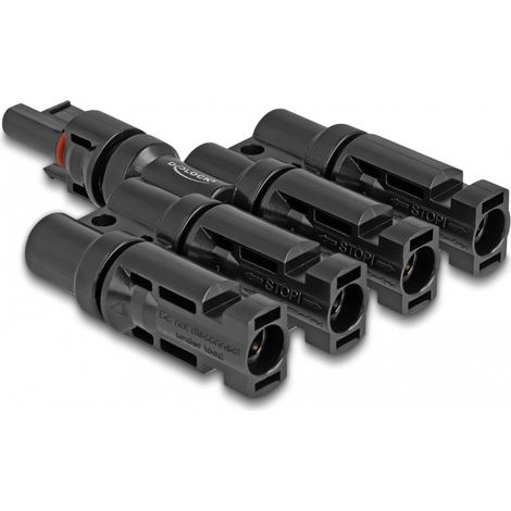DELOCK 60027 CHANGEUR DE GENRE DE CÂBLE 1 X DL4 4 X DL4 NOIR (1/4)