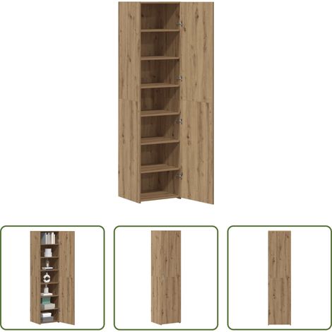 vidaXL Meuble de rangement - Haut Armoire Chêne artisanal 45 x 42,5 x 185 cm (1/5)