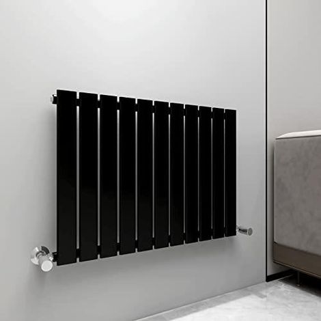 600 x 748mm Single Designer Flat Panel Central Heating Radiator MATT BLACK (1/5)