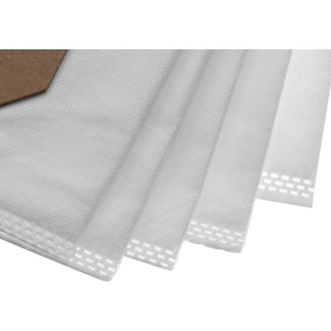vhbw 10x sacchetto compatibile con Bosch GAS 55 M AFC Professional aspirapolvere - in microfibra, 74cm x 19,7cm, bianco