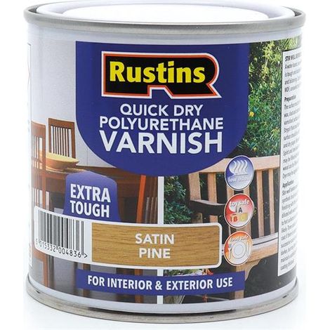 Rustins PSPIW250 Quick Dry Polyurethane Varnish Satin Pine 250ml PSPIW250 RUS4103