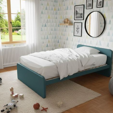 Letto una piazza e mezza con rete, ideale per camerette - Verde Petrolio