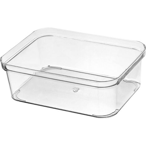 Tiroir Organisateur - Bac de Rangement Transparent pour Tiroir Bureau Cuisine Salle de Bain - Empilable et Modulable - 1 Pièce (1/5)