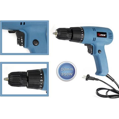 Trade Shop - ELEKTRISCHE TRAPING 350 WATT MIT MANDRINO 10 MM REVERSIBLE VARIABLE VARIABY -
