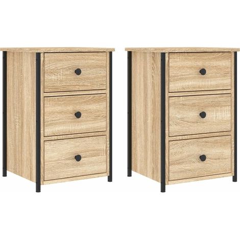 Maison Exclusive - Nachttische 2 Stk. Sonoma-Eiche 40x36x60 cm Ho