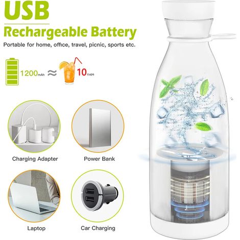 Mini Blender Portable avec Fonction Jus rechargeable USB (1/4)