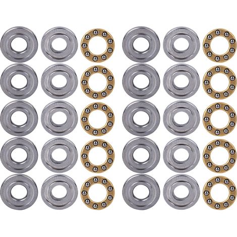 Jeu de 10 roulements à billes de butée miniatures en acier plat de haute précision (1/5)