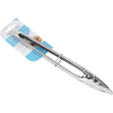 KitchenCraft KCTONGS30 Pinze da cucina medie, acciaio inox, 30 cm, argento (1/4)