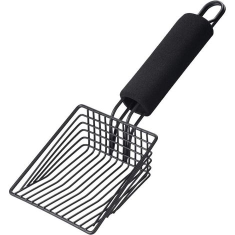 P à litière en métal pour chat – P profonde à tamisage rapide avec poignée confortable, conçue pour les propriétaires de plusieurs chats. (1/5)