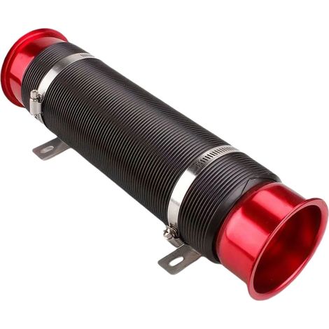 Conduit flexible d’admission d’air froid automobile avec sortie d’air – Rouge, tube extensible universel (1/4)