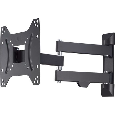 Support Mural TV Inclinable Pivotant Extensible (TV 19 à 48 Pouces, VESA jusqu'à 200 x 200, 180°, 3 articulations, Support Extensible, Cache Cables, Chevilles) Noir (1/5)