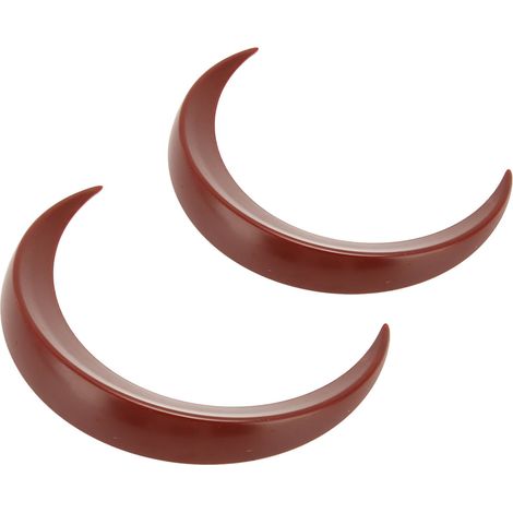 Lot de 2 pinces à cheveux décoratives en ABS marron, style lune, pour le shopping quotidien et les cosplays. (1/5)