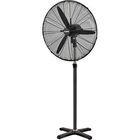 MAURER Ventilador Pie Ø 70 x195 cm. Negro 190 W. Oscilación Automatica, Altura Regulable, Cabezal Inclinable, Base Estable 60x60 cm. (1/4)