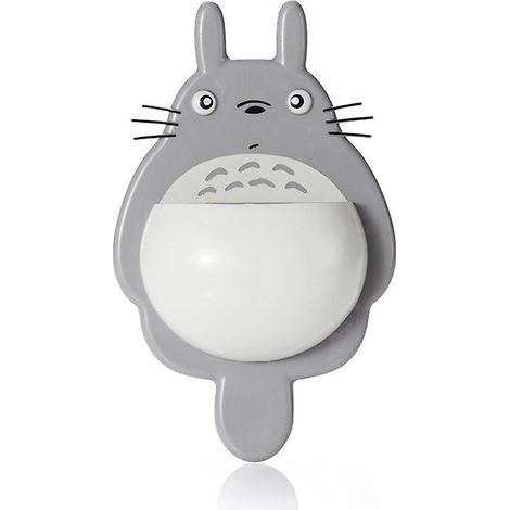 Porte-brosse à dents mural Totoro mignon pour la décoration de la salle de bain et l'organisation des outils