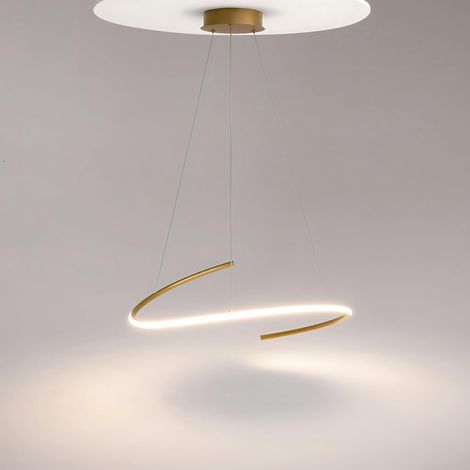 Suspension LED design - ruban doré style minimaliste AVA (1/5)