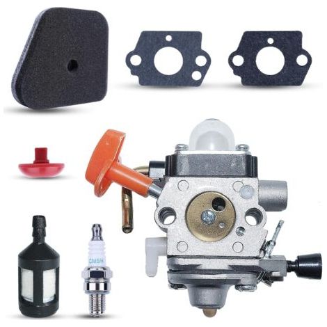Carburateur FS90 pour Stihl FS90 FS90 R FS87 FS87R FS100 FS110 FS110R pour tondeuse à gazon série FS FC KM avec bougie d'allumage filtre à air filtre à huile (1/5)