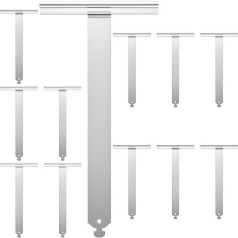Lot de 12 Attache Tablier Quart de Tour en Tout Métal Pour Lame 8mm,L200mm Attache Tablier Souple Volet Roulant Compatible avec Tube Octo,Deprat,ZF,Hexa,Ressort de Suspension à Clipper/Visser (1/5)