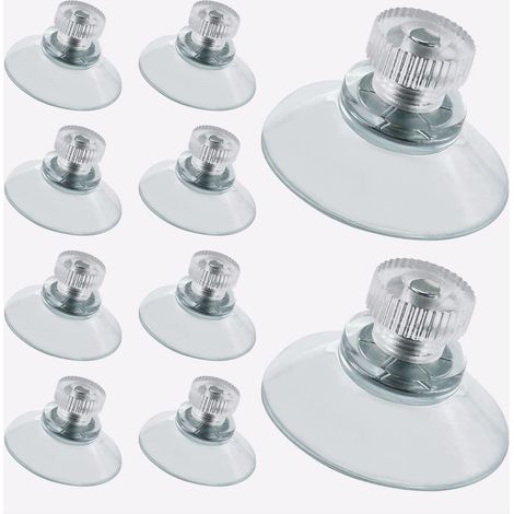 Lot de 20 ventouses en PVC de 3 cm avec filetage et crochets à vis transparents pour la cuisine, la salle de bain, les fenêtres, les murs (1/5)