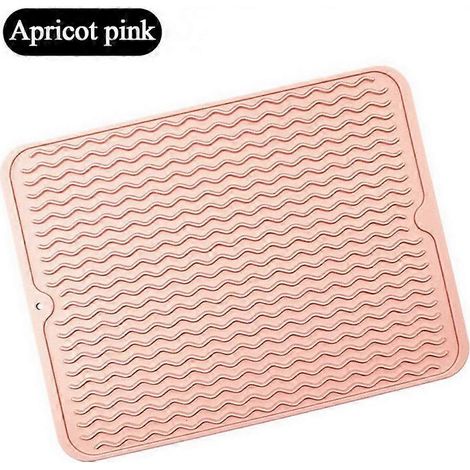 Grand tapis égouttoir en silicone, set de table, protège-vaisselle résistant à la chaleur
