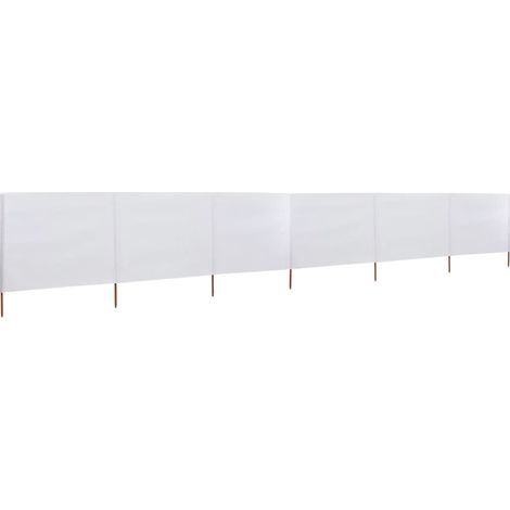 vidaXL Paravento a 6 Pannelli in Tessuto 800x80cm Bianco (1/5)