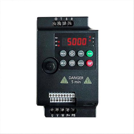 Mini variateur de fréquence monophasé 220 V (entrée et sortie) pour moteur à condensateur monophasé 0,4 kW (1/5)