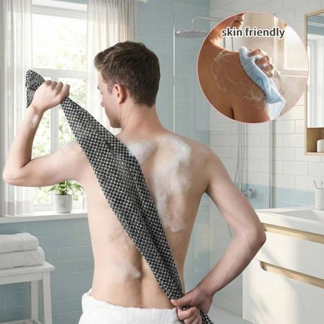 Gant Exfoliant Pour Le Dos - Longueur 70 Cm - Nettoyage En Profondeur - Lot De 4 (1/4)