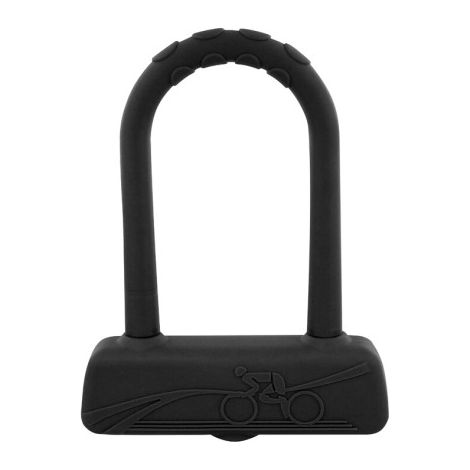 Antivol en U TNB U-lock vélo trottinette gris fermeture à clé 12 x 3,5 x 17 cm