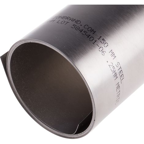 Cale en acier, 2.5m x 150mm x 0.25mm ( Prix pour 1 )
