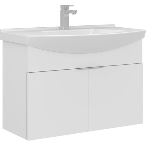 Waschtischunterschrank "Purus 80" – 80 x 50 x 58 cm – Weiß (1/3)