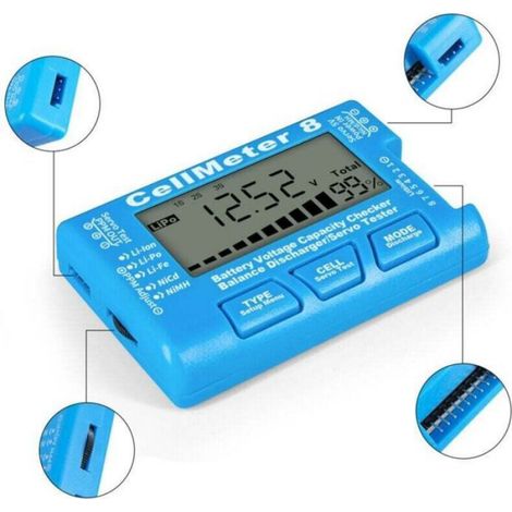 Testeur de capacité batterie numérique - - Universel - LiPo/LiFe/Li-ion/NiMH/NiCd - Précision 0,001 V - Testeur servomoteur (1/4)