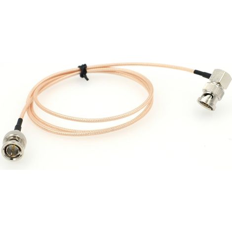 Câble coaxial RG179 BNC mâle vers BNC mâle à angle droit pour caméra VIDEO 75 ohm (1/4)