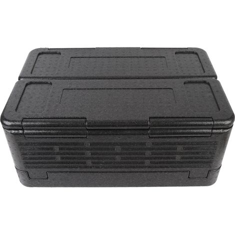 Boîte de transport de nourriture isolée 60L, isolation thermique pliante de grande capacité pour Camping en plein air pique-nique noir (1/5)