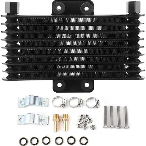 Refroidisseur d'huile universel pour moto, 250 x 140 mm, métal, radiateur d'huile pour moto sportive (1/5)