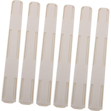 Lot de 6 rails tiroir autocollants blancs à montage sous plan pour (1/5)