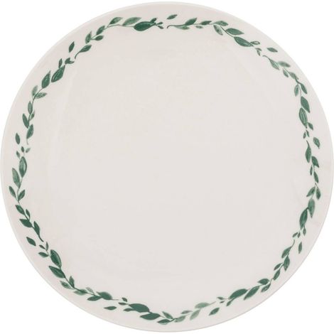 Set aus 6 flachen Tellern Lorbeer D27cm - Sg secret de gourmet