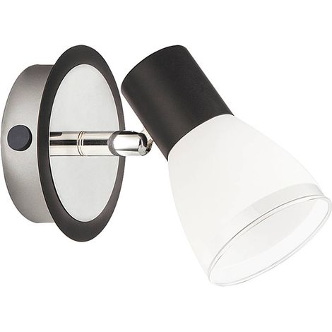 Spot sistema di metropolitana leggera Ati vetro black metal / L chrome: 16,5 centimetri B: 11 cm H: 13 cm (1/4)