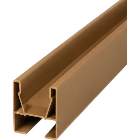 Guida di scorrimento superiore fino a 150 cm per porte scorrevoli in pvc Marrone chiaro