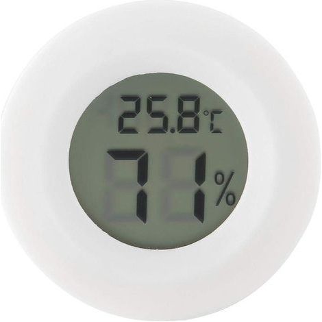 Termómetro higrómetro para reptiles, monitor de temperatura y humedad interior, termómetro higrómetro digital en miniatura con pantalla LCD grande y retroiluminación para reptiles (blanco). (1/5)