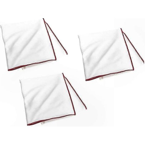 Ensemble de 3 chiffons de polissage pour verres à vin, nettoyage sans peluches, blanc, odeur infernale (1/5)